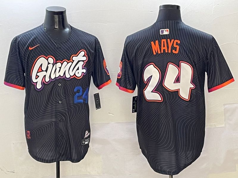 Men San Francisco Giants #24 Mays Black Second generation Joint Name Nike 2025 MLB Jersey style 3->san francisco giants->MLB Jersey